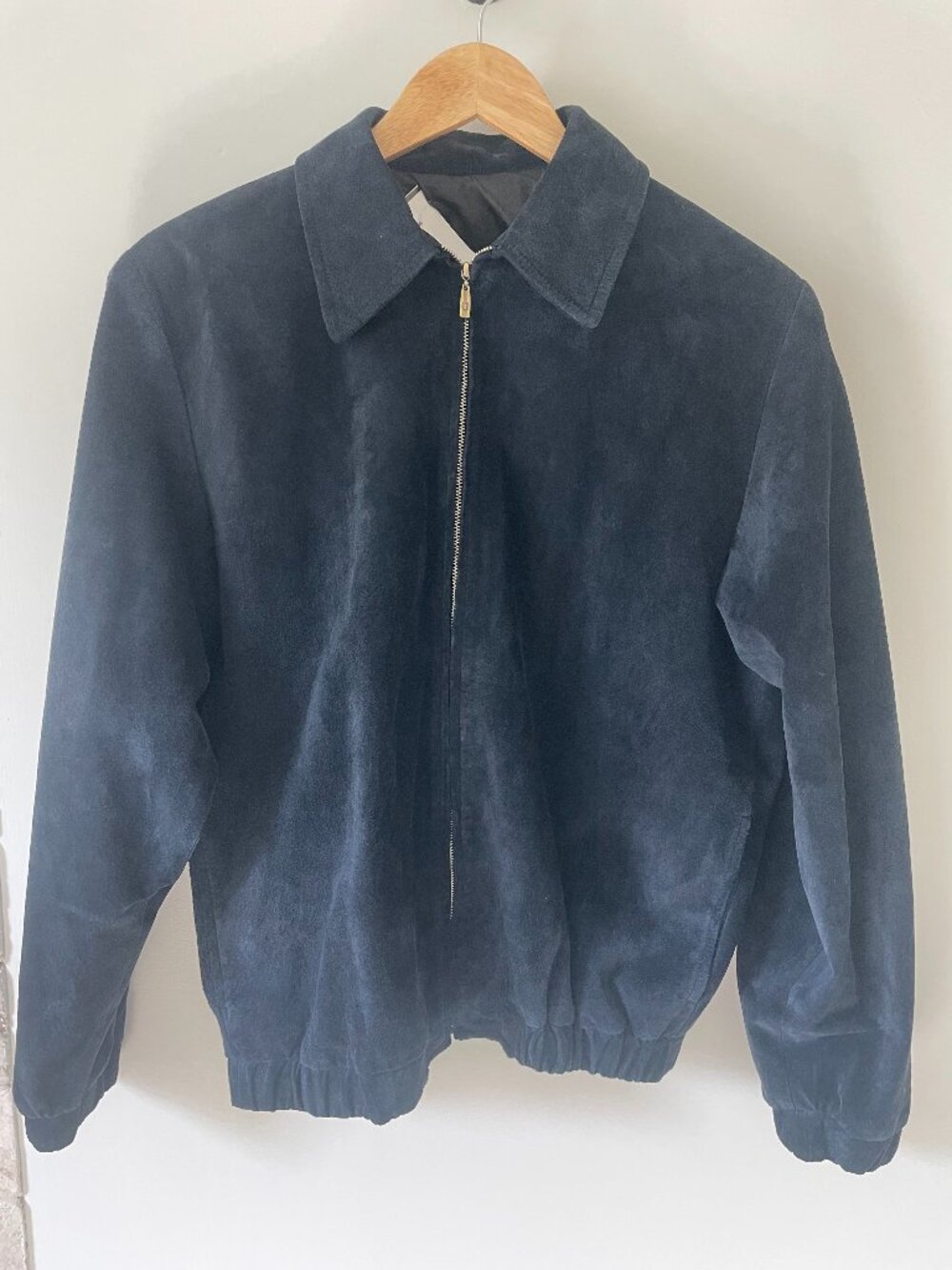 Navy Faux Suede Jacket